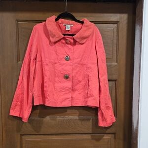 Requirements Coral Textured Collar Blazer